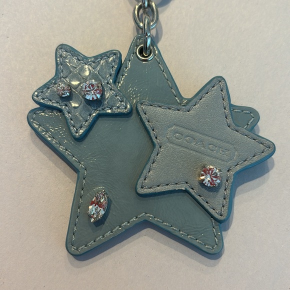Coach Blue Stacked Star Keychain Bag Charm - Picture 3 of 7